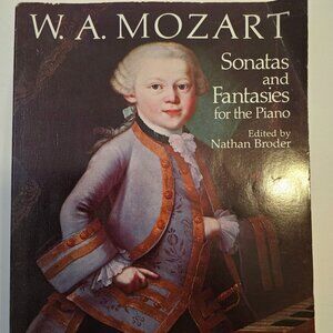 Mozart Sonatas and Fantasies for Piano Nathan Broder Vintage Sheet Music Book